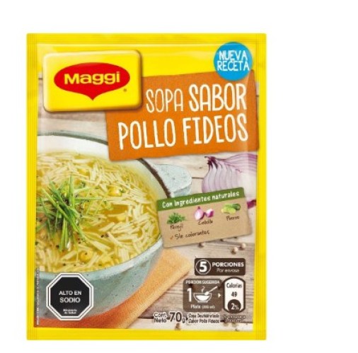 pollo y fideos